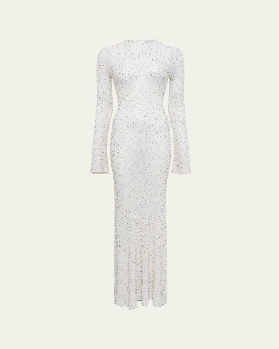 Chandra Beaded Cashmere Maxi Dress